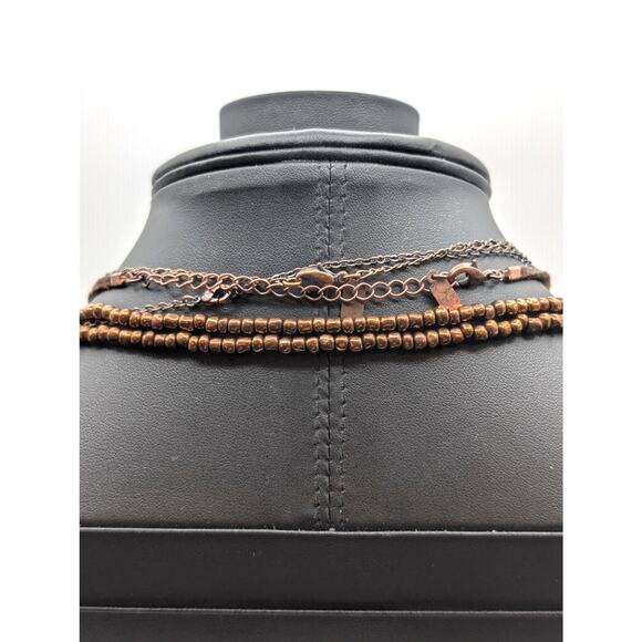 Seven Piece Copper Lot Four Necklaces & Three Bracelets - Picture 6 of 10